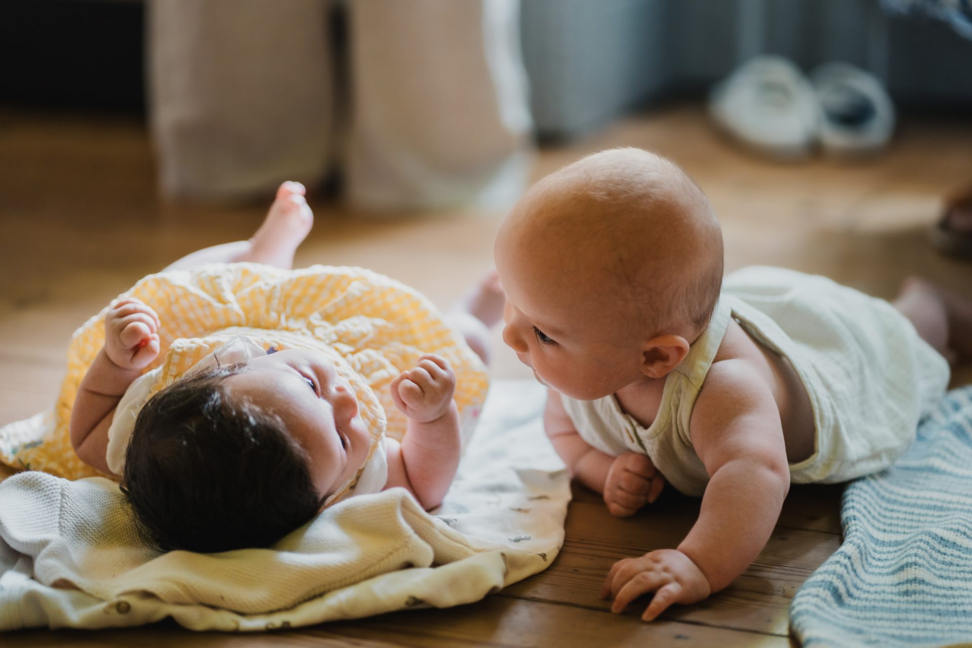 Babies socialising at a Mini Mozart Music Class for Babies and Toddlers