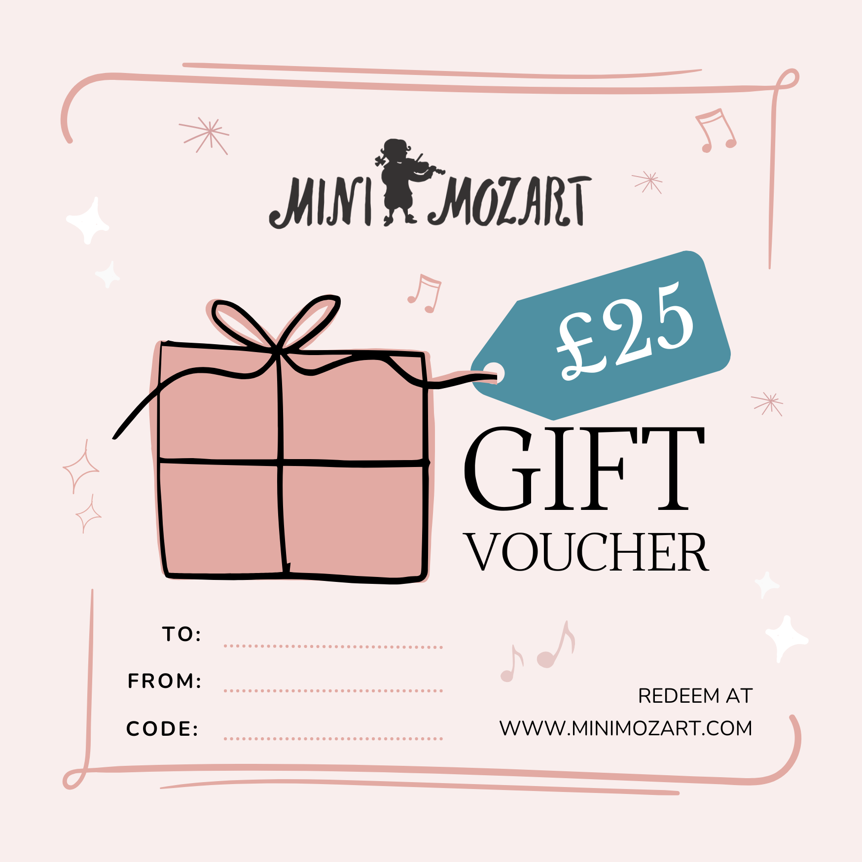Mini Mozart £25 Gift Voucher